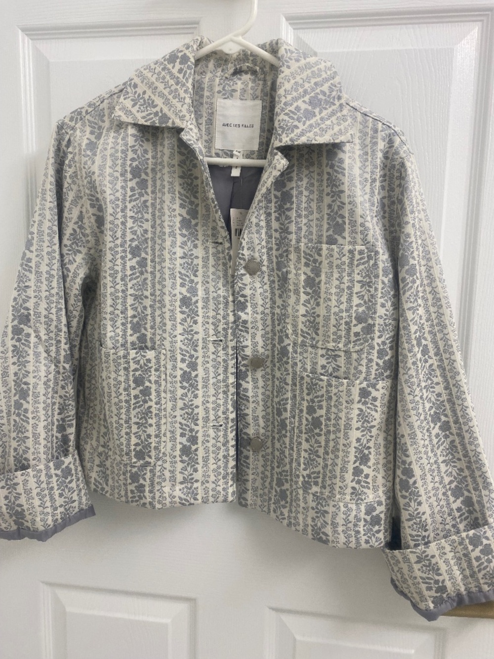 Avec Les Filles Jacquard Chore Jacket